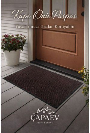 Nem Alıcı Toz Kontrol Paspası Kapı Önü Toz&Nem Kontrol Paspasları 50 cm x 80 cm -Bordo Renk